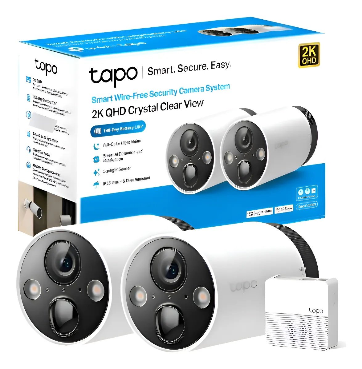 CAMARA IP EXTERIOR WIFI TAPO C420S2 CON BATERÍA RECARGABLE